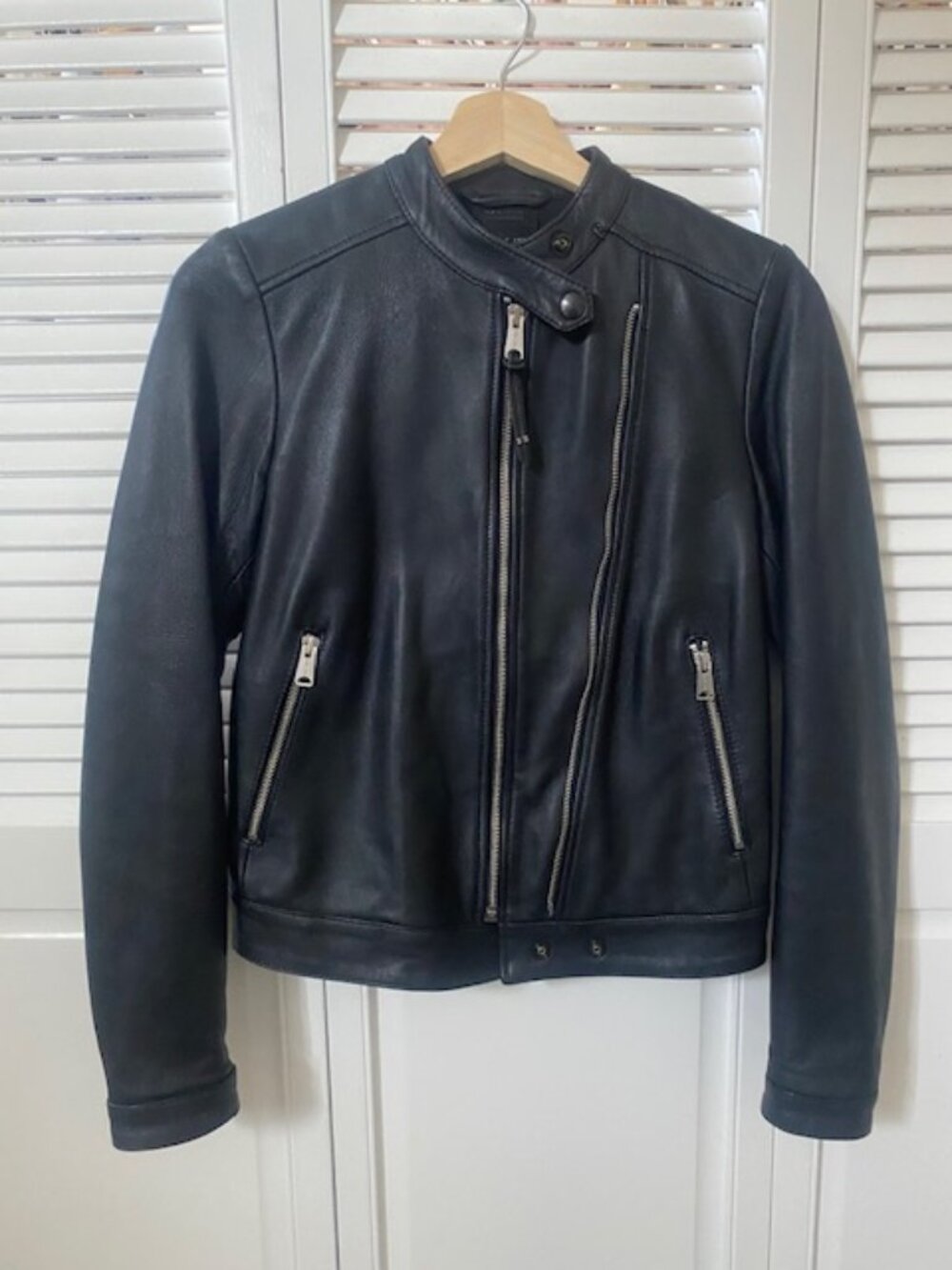 Replay Italian Leather Motorcycle Jacket from Paris